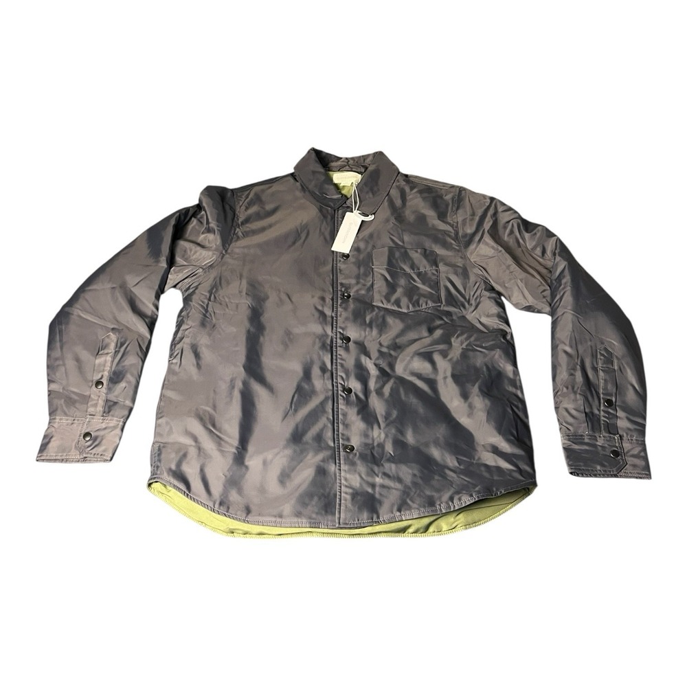 NWT Outerknown Shirt‎ Jacket Mens Small Evolution Econyl Snap Up Nylon Gray